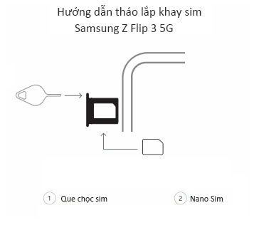 Hướng dẫn tháo lắp khay sim Z Flip 3